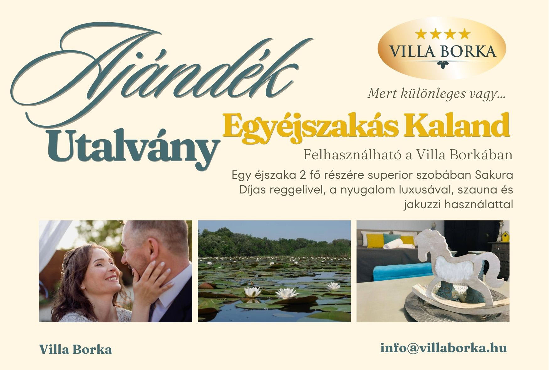 Egyéjszakás_2 Egyéjszakás kaland Villa Borka utalvány
